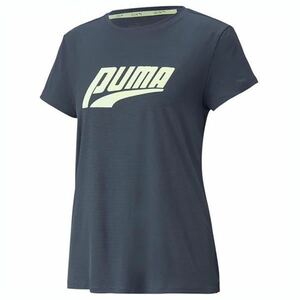 プーマ半袖Tシャツ レディース RUN FAVORITE LOGO ランニング/スポーツ　ダークナイトファストイエロー　サイズM