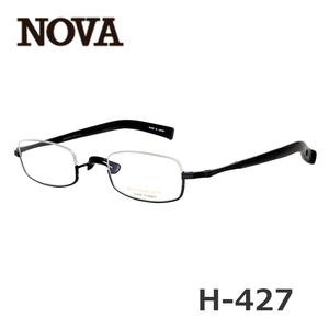 【度付き対応可能】NOVA〔ノバ〕H-427-3 ブラック 一山セル手タイプ 眼鏡 国内産