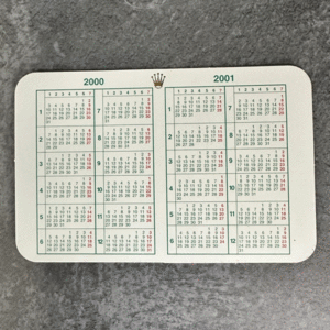 【未使用・長期保管品】　ROLEX/ロレックス　純正付属品　カレンダー　2000-2001　旧柄