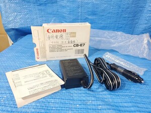 [値下げ] ★500円即決! upbd 美品 CANON キヤノン CAR BATTERY ADAPTER CB-E7 カーバッテリーアダプター 箱説明書付き 通電確認済み