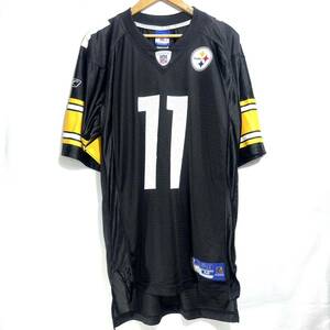 ■ Reebok NFL Pittsburgh Steelers #11 FELDMAN ユニフォーム フットボール Tシャツ サイズM 古着 スティーラーズ リーボック アメフト ■