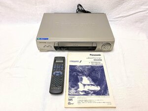 13341/PANASONIC パナソニック VHS ビデオ デッキ NV-HB370-N 99年製 取説・リモコン付 現状品