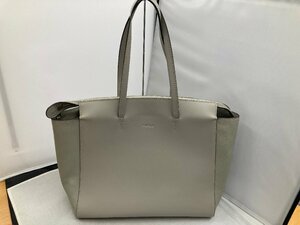 【FURLA】　フルラ　ハンドバッグ　ショルダーバッグ　トートバッグ　グレー　レザー　革　SY03-AG9