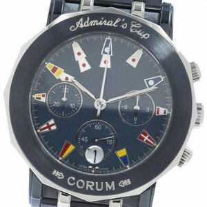 コルム CORUM 96.830.30 V585 アドミラルズカップ クロノグラフ デイト クォーツ メンズ 良品 _753713【ev10】