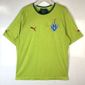Pumaプーマロゴ刺繍Tシャツサッカーエンブレム刺繍ライトグリーンヴィンテージ