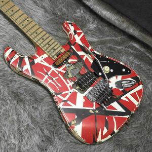 EVH Striped Series Frankenstein Frankie MN Red with Black Stripes Relic