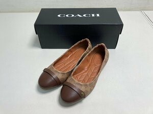 【★35-2837】■未使用■COACH コーチ パンプス フラットシューズ 23.5cm BRANDI CBUT BAL CC G4379 232701（3438）