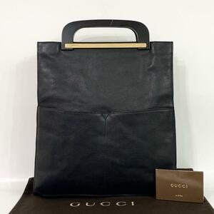 《大特価！》 GUCCI グッチ ハンドバッグ レザー ブラック ゴールド金具 自0325198