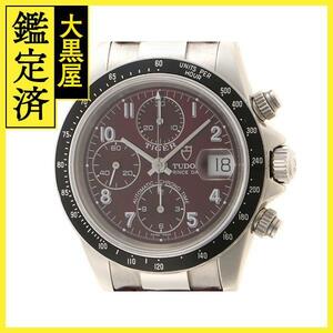 TUDOR チューダー　メンズ オートマチック　クロノタイム タイガー 79260P　レッド文字盤 SS/レザー【472】HK