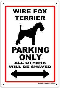 雑貨【Wire Fox Terrier/ワイアー・フォックス・テリア】ドッグパーキング/ガレージサイン/メタルプレート/ブリキ看板/Tin Sign-29