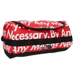 シュプリーム SUPREME ノースフェイス 15AW Base Camp Travel Canister フォント柄トラベルポーチ 中古 BS99