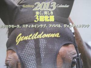臨時増刊号・ギャロップ付録2013年カレンダー（３冠牝馬・メジロラモーヌ・スティルインラブ・アパパネ・ジェンティルドンナ）