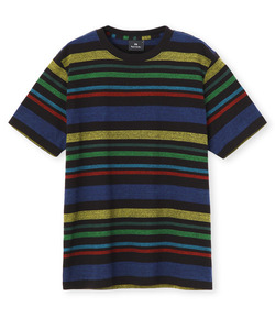 ☆新品未使用☆PS Paul Smith スポーツ ストライプ ボーダー Tシャツ マルチ☆Mサイズ☆着丈66㎝ 肩幅41㎝ 身幅51㎝☆定価13,200円