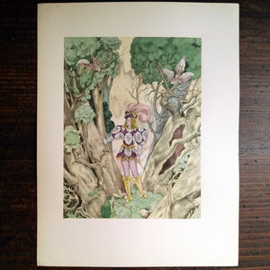 1946年 銅版画 ウンベルト・ブルネレスキ◆シャルル・ペローの童話集G ◆赤ずきん 眠れる森の美女 長靴を履いた猫 アンティーク フランス