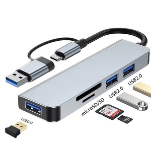 新品　type-C/USB3.0　 ドッキングステーション　5 in 1　SDカードリーダー　SD/microSD/USB2.0/USB3.0