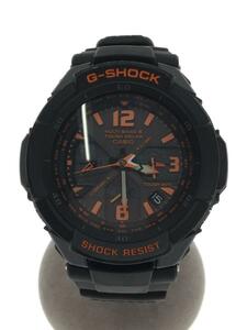 CASIO◆ソーラー腕時計・G-SHOCK/アナログ/BLK/BLK