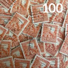 おしゃれな外国切手　ニュージーランド　建物　100枚　海外切手　紙もの　古切手