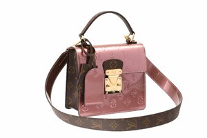 ルイヴィトン スプリングストリートPM ヴェルニ ローズパール 2WAYハンドバッグ LOUIS VUITTON M90568 中古品 USED Aランク 美品/6764