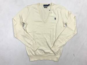 新品 アウトレット 19218 レディース Sサイズ Vネック ピマ コットン セーター polo ralph lauren ポロ ラルフ ローレン 