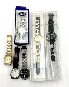 (ジャンク) 腕時計 メンズ 6点セット まとめ売り 動作不可 ベルト劣化 状態難 部品取り用　240329154
