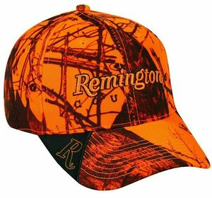 新品国内在庫 残り2点 Remington レミントン 安全帽子 射撃 狩猟(オレンジカモ)(Remingtonロゴ)