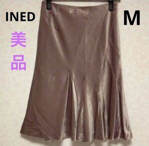 【送料無料】【美品】INED イネド スカート 膝丈スカート　サイズ9/M