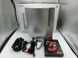 【HW95-34】【140サイズ】PS3 プレイステーション3 初期型 80GB 本体セット/ソフト付/通電可/ジャンク扱い/※傷・汚れ有