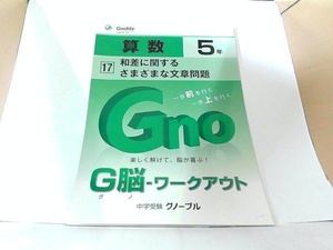 G脳　ワークアウト　算数５年　和差に関するさまざまな文章問題　中学受験グノーブル 　年　月　日 発行