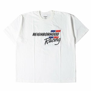 新品 NEIGHBORHOOD ネイバーフッド Tシャツ サイズ:XL 23SS ブランドロゴ クルーネック 半袖 Tシャツ NH . TEE SS-12 ホワイト トップス