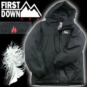 新品 Orange × FREAK’S STORE × FIRST DOWN 【難燃】 ファイヤープルーフ ダウン 焚き火 XL ★344997 オレンジ ファーストダウン