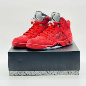 【新品未使用】 Nike Air Jordan 5 Retro Red Suede 136027-602 28cm ナイキ エアジョーダン5 レトロ レッド スエード