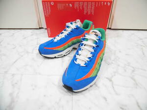 【新品未使用タグ付】 NIKE AIR MAX 95 SE ナイキ エア マックス 95 SE 26.0㎝ US8 DH2718-400 ピンバッチ付 LT PHOTO BLUE ROMA GREEN 