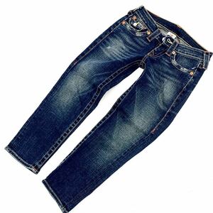 トゥルーレリジョン TRUE RELIGION ストレッチ デニム アンクルパンツ クロップドパンツ ジーンズ ジーパン レディース W24■Ja1869