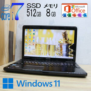 ★中古PC 最上級4コアi7！新品SSD512GB メモリ8GB★T551/59DBS Core i7-2670QM Webカメラ Win11 MS Office2019 Home&Business★P70445