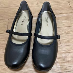 フットスキ　アシックス　シューズ パンプス 黒 footsuki 24㎝　EEE 美品　一回使用