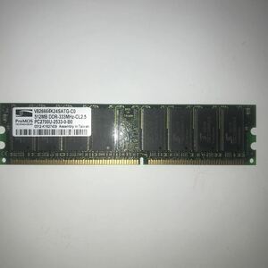 （ボーナスプライス）メモリ　ProMOS 512MB DDR-333MHz-CL2.5 PC2700U-2533-0-B0
