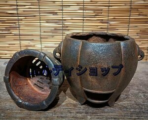 実用品★鋳鉄*カボチャ型炭火炉火鉢温酒煮茶神器