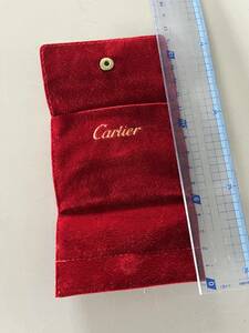 Cartier カルティエ ベロア ジュエリーケース 折りたたみ 約17×9cm 三つ折り 9×6.5cm