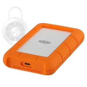 USB3.1(Gen1)対応 ポータブルHDD [Rugged SECURE] 2TB USB Type-Cのインターフェース搭載 ソフトウェア暗号化でデータを守る: STFR2000403