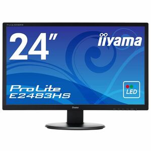 iiyama モニター ディスプレイ E2483HS-B1 (24インチ/フルHD/TN/HDMI,D-sub,DVI-D/3年保証)