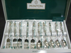 MINTON/ミントン◆銀仕上げスプーン・フォーク 10pcセット◆◆保管品