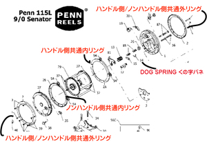 Penn senator115L9/0 DOG SPRING くの字バネ 新品