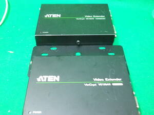 VGAツイストペアケーブルエクステンダー　ATEN　VE150AT　VE150AR　セット　ACアダプタ無し　通電確認済