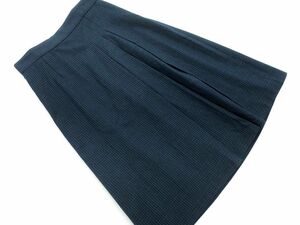 UNTITLED アンタイトル ウール混 チェック タック スカート size1/緑 ◇■ ☆ dib3 レディース