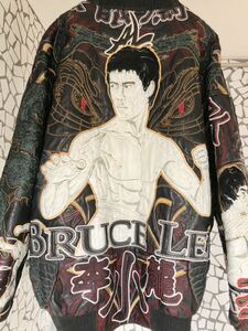 ブルース・リー『Dragon Eyes Jacket 』アル・ウィッサム＊レザー★燃えよドラゴン★ドラゴンへの道4XL超貴重★Bruce Lee Leather Jacket