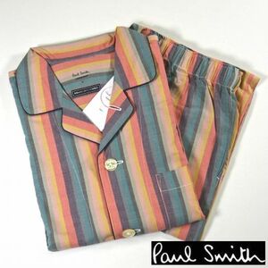 新品 定1.87万 ポールスミス 長袖シャツ パンツ（前開き) M Paul Smith 綿 キュプラ 春夏 メンズ 男性 紳士用 024