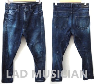 LAD MUSICIAN：ラッドミュージシャン■3D 立体裁断 サルエル デニム パンツ■インディゴ■size44■ジョッパー