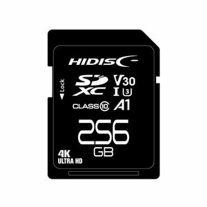 【新品】HIDISC 超高速SDXCカード 256GB CLASS10 UHS-I Speed class3 A1対応 HDSDX256GCL10V3