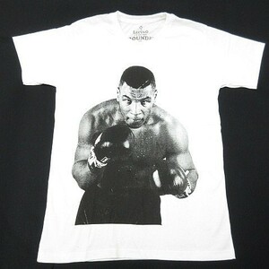 【送料無料】 新品 マイクタイソン Mike Tyson 半袖Tシャツ ボクシング アイアンマン 鉄人 メンズ コットン 白 綿100％ Sサイズ■LBT20-144