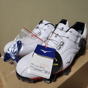 未使用 ゴルフシューズ ミズノ ジュネム 008 ボア 25.5cmEE MIZUNO 80s24-1241